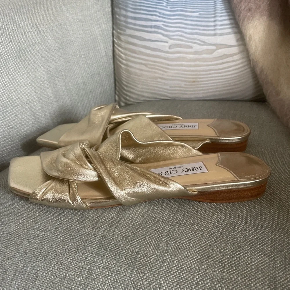 Jimmy Choo gold sandals - Picture 3 of 5